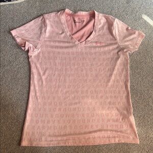 Under Armour Light Pink Patterned V-Neck Tee